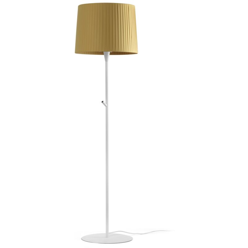 

Faro Barcelona - SAMBA Lámpara de pie blanca/encintada amarilla - BLANCO MATE