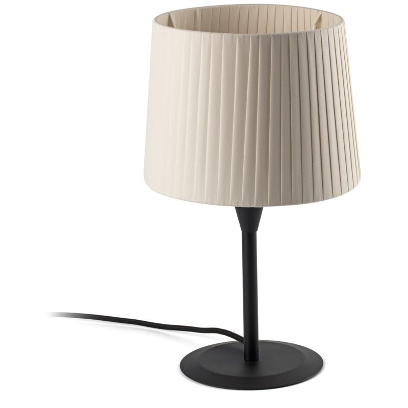 

Faro Barcelona - SAMBA Lámpara mini sobremesa negra/encintada beige - NEGRO