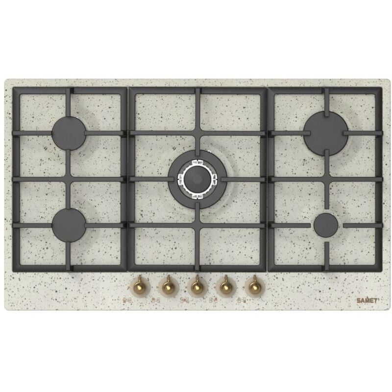 Iperbriko - Samet cuisinière à 5 feux de 90 cm avoine Aiace L86xP51