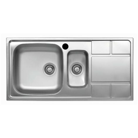 Samet Lavello cucina SAXT332 2 vasche e gocciolatoio destro 100x50 cm