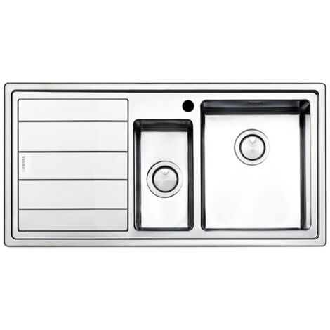 Samet Lavello cucina SAXT332 2 vasche e gocciolatoio sinistro 100x50 cm