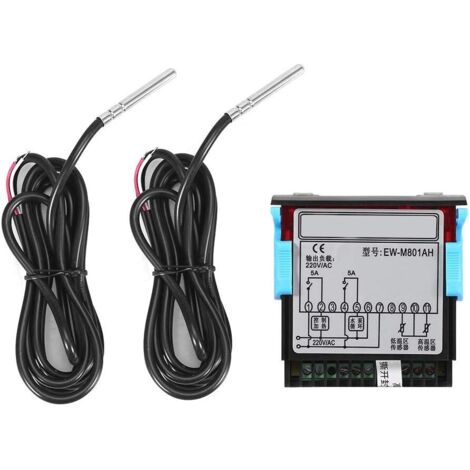 Samfox Contrôleur de Chauffage Solaire - Commutateur de Thermostat Solaire - Contrôleur de Température Différentielle pour Eau Chaude Solaire