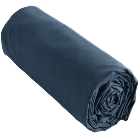 SAMIA - Drap Housse 200x200cm Coton Coloris Mûre