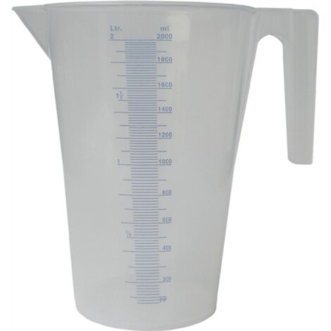 Samoa Hallbauer Messbecher 2000 ml Becher aus Kunststoff, für Öl / Säure