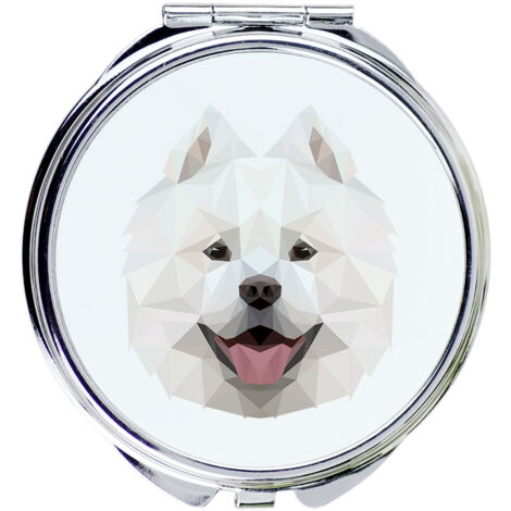 Samoiedo, Samoiedo, Samojedskaja - uno specchio con una foto e un'iscrizione geometrica di Art-Dog