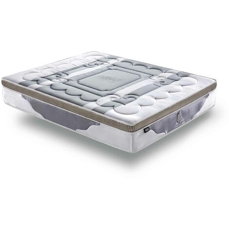 Sampur – Matelas mousse 90x190 cm – Épaisseur 30 cm – Mousse à mémoire de forme et latex – Soutien mi-ferme – Coutil anti-acariens