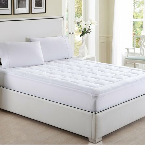 Sampur – Surmatelas Duo Tech 160x200 cm – Mousse à mémoire de forme 50 kg/m3 – Épaisseur 8 cm – Microfibre anti-acariens et anti-bactériens