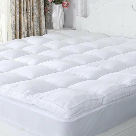 Sampur – Surmatelas en plumes de canard 100% – Épaisseur 6cm – Dimensions 90x190 cm – Soutien mi-ferme et accueil moelleux