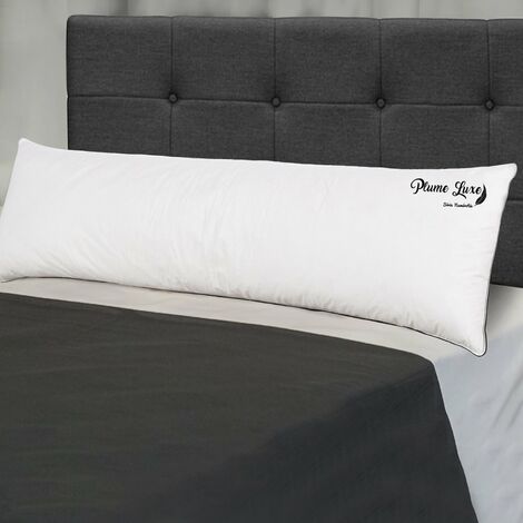 Sampur – Traversin Soft Plumes 157x40 cm – Garnissage 70% plumes et 30% duvet – Coutil 100% coton – Soutien mi-ferme, accueil moelleux