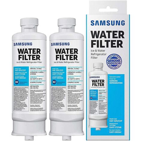 RNEMITERY Samsung 2x Wasserfilter HAFQIN, HAF-QIN/EXP, DA97-17376B, DA97-08006C Water Filter für French Door Kühlschrank