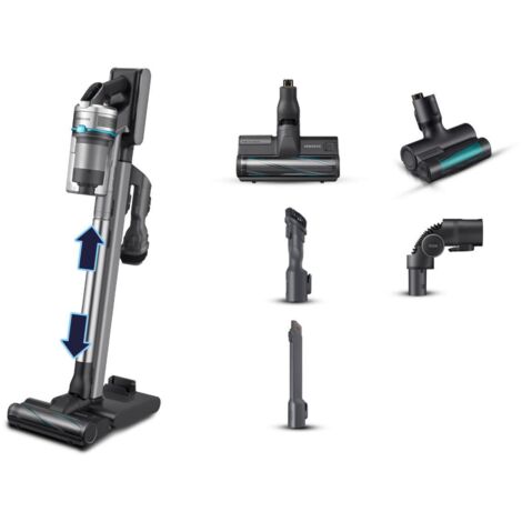 Samsung Aspirapolvere senza fili Jet 90 Pet, VS20R9042T2/ET, Senza Sacco, Potenza 200W, Fino a 60 Minuti di Autonomia, Spazzola Turbo Action, Argento
