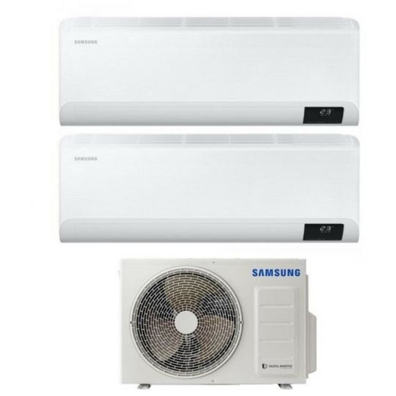 Samsung - cebu 9000+12000 btu série dual split inverter climatiseur avec aj040txj2kg/eu a++ wi-fi 9+12 - new