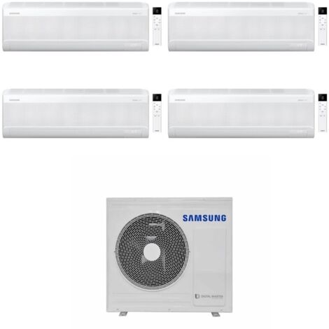 Samsung Climatizzatore Quadri Split Windfree Avant S2 9+9+12+12 BTU con AJ080TXJ4KG/EU Inverter R-32 Wi-Fi Classe A++