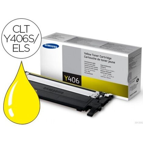 Samsung CLT-Y406S cartucho de tóner 1 pieza(s) Original Amarillo