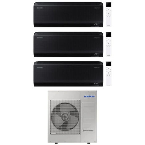 SAMSUNG Condizionatore trialsplit Windfree Black S2 9000+12000+12000 btu 10kw inverter wifi codice prod: AR70F09(12)(12)C1ABNEU
