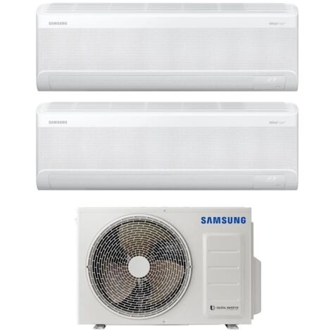 samsung doble split inverter aire acondicionado windfree serie elite 12+12 con aj050txj2kg/eu r-32 wi-fi integrado 12000+12000