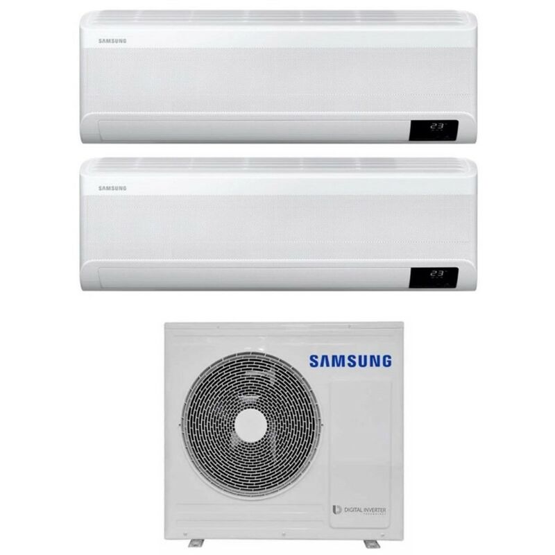 Samsung - dual split inverter air conditioner series windfree avant 12+18 btu with aj050txj2kg r-32 wi-fi integrated 12000+18000 - new
