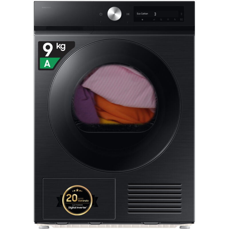 Image of DV90DB7845GBU3 asciugatrice Libera installazione Caricamento frontale 9 kg a+++ Nero - Samsung