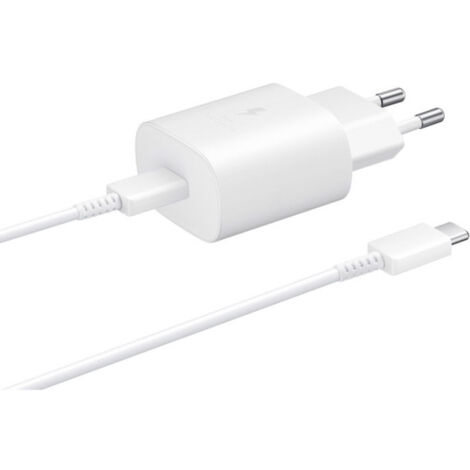 Samsung EP-TA800XWEGWW USB Ladegerät 25 W 1x USB-A, 1x USB-C®  Weiß  Schnellladegerät