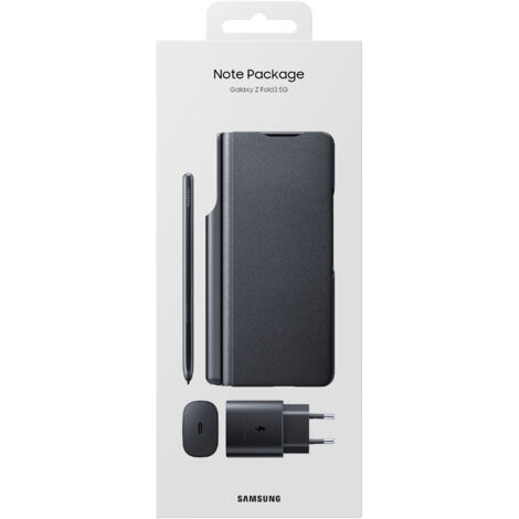 Samsung Galaxy Z Fold 3 EF-FF92K Note Package Flip Cover + S Pen & 25W-Adapter - Black EU