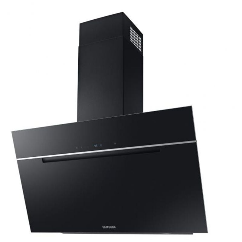 SAMSUNG Hotte Décorative incliné aspirante noire Largeur 90cm Débit d'air 585m3/h - Noir
