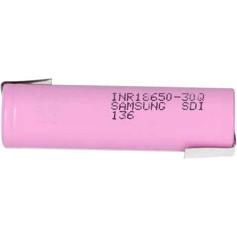 Samsung INR 18650 30Q Akku 3,7V Li-Ion 3000 mAh 15A mit Z Lötfahne