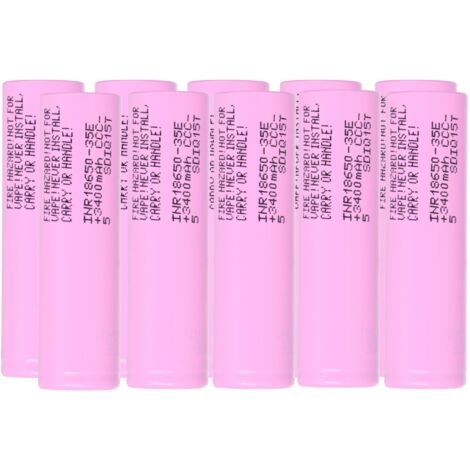 Samsung INR18650-35E – 10x 18650 Akku 3500 mAh 3,6 V (Li-Ion)