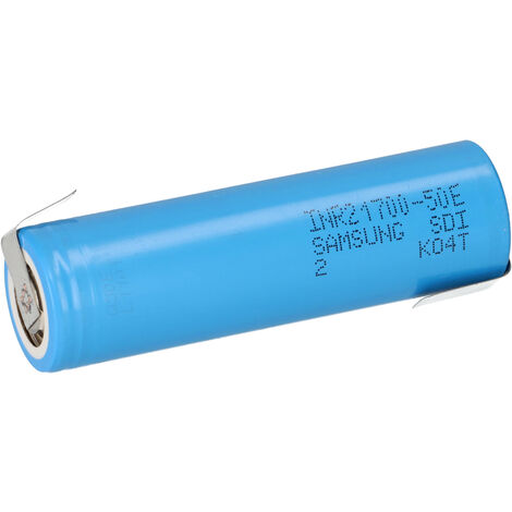 Samsung INR21700-50E 3,6V 5000mAh 10A Li-Ion-Akku mit Z-Lötfahne