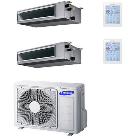 Samsung Kanalklimaanlage, Niederdruck-Dual-Split-Inverter, R32, 12.000 BTU, AJ050TXJ2KG/EU, Klasse A+++/A++, Kabelsteuerung, MWR-SH11N