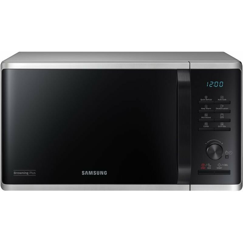 Image of Samsung MG23K3515AS forno a microonde Superficie piana Microonde con grill 23 L 800 W Nero, Argento