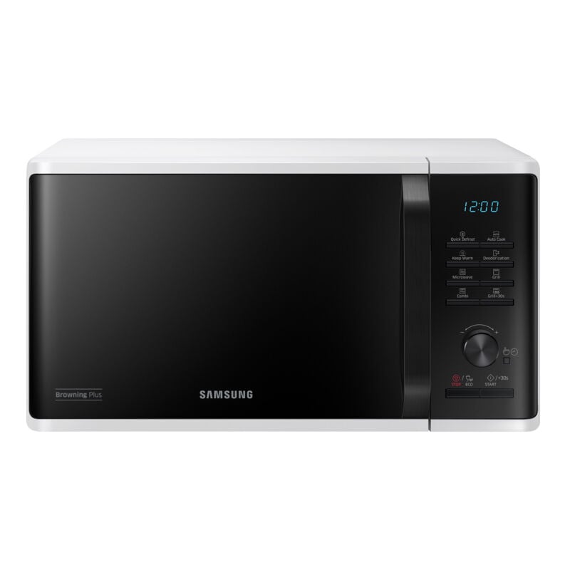 Image of Samsung - Forno a Microonde MG23K3515AW con Grill Superficie Piana Quick Defrost 800 w Bianco