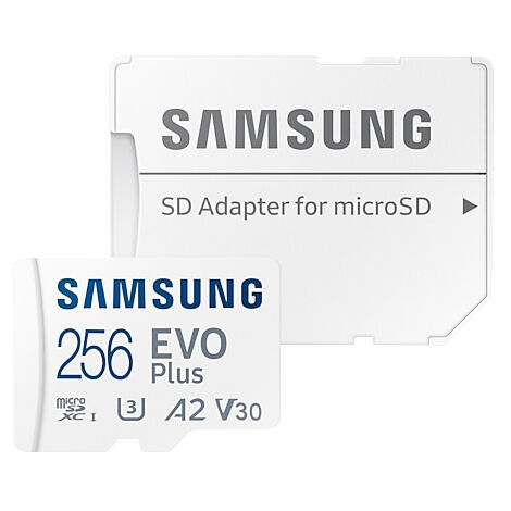 SAMSUNG MicroSDXC-Speicherkarte EVO Plus (2021) 256GB inkl. Adapter