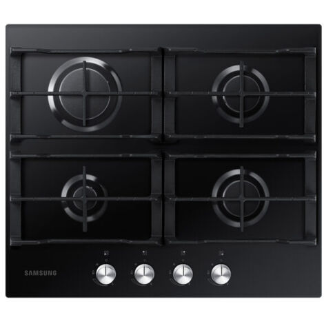 Samsung NA64H3010AK Piano Cottura a Gas 4 Zone Griglia in Ghisa 60 cm Nero