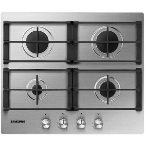 Samsung NA64H3010AS Piano Cottura a Gas 4 Zone Griglia in Ghisa 60 cm Acciaio Inox