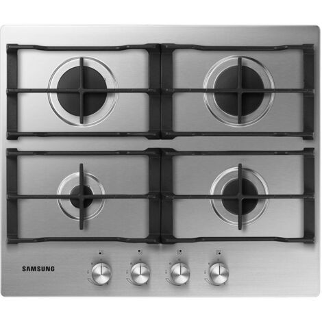 Samsung NA64H3010AS Piano Cottura a Gas 4 Zone Griglia in Ghisa 60 cm Acciaio Inox