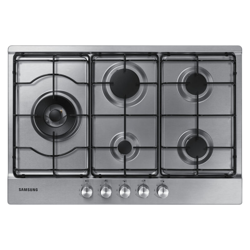 Table de cuisson à gaz 5 brûleurs Samsung NA75M3130AS en acier inoxydable argenté Table de cuisson à gaz 5 brûleurs Samsung NA75M3130AS en acier inoxydable argenté