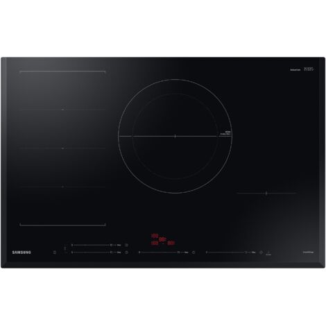 Samsung NZ84C6057KK-U1 - Piano cottura a induzione, 80 cm, 4 zone, Flex Zone Plus, Wi-Fi SmartThings, Nero
