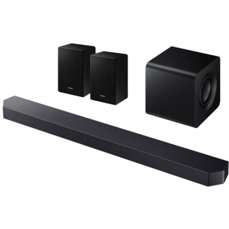 Samsung – Pack barre de son avec caisson de basse Dolby Atmos 5.1.2 – Enceintes sans fil SWA 9500S – Son immersif 360° – Modèle HW Q810F