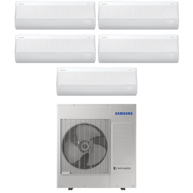 Samsung Penta Split rèversible Air Conditioner Series WINDFREE AVANT 7+7+9+12+12 with AJ100TXJ5KG R-32 Wi-Fi Integrated 7000+7000+9000+12000 - New