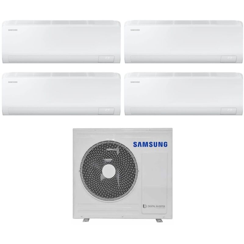 Samsung - Quadri Split rèversible Air Conditioner cebu Series 7+9+12 btu with AJ080TXJ4KG R-32 Wi-Fi Integrated 7000+9000+12000 - New