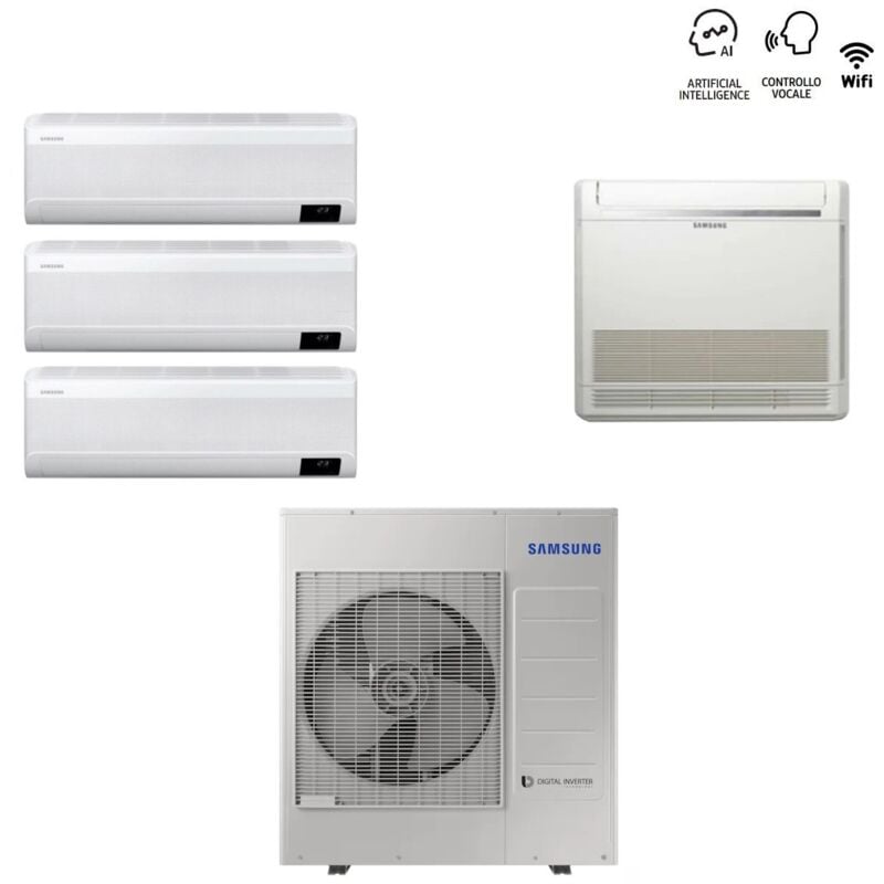 Quadri split inverter-klimaanlage cebu serie 9000+9000+9000 + konsole 9000 mit aj080txj4kg r-32 wi-fi integrated 9+9+9 - neu - Samsung