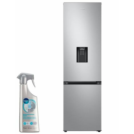 SAMSUNG réfrigérateur frigo combiné inox 386L Froid ventilé No-frost distributeur d'eau - Inox