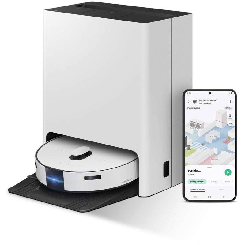 Samsung Robot Aspirapolvere Vr7md96514g wa Jet Bot Combo, Clean Sta...