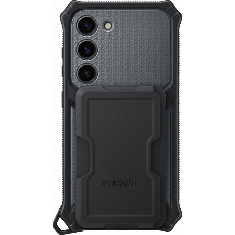 Samsung - Coque renforcée avec support amovible pour Galaxy S23 5G Gris Anthracite