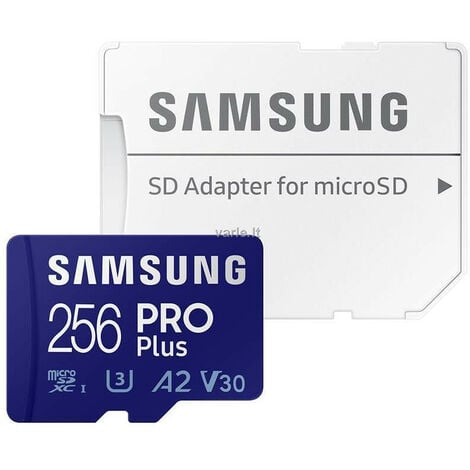 Samsung Pro Plus MB MD256KA EU Carte mémoire microSDXC UHS I U3 160 Mo s Full HD & 4K UHD avec Adaptateur SD 256 Go