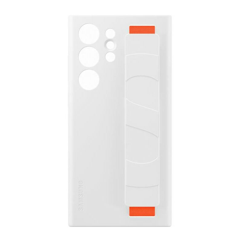 Samsung - Coque en silicone avec lanière pour Galaxy S23 Ultra 5G Blanc - Blanc