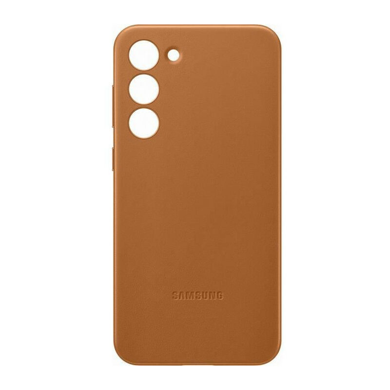 Samsung - Coque en cuir pour Galaxy S23+ 5G Beige Crème - Beige