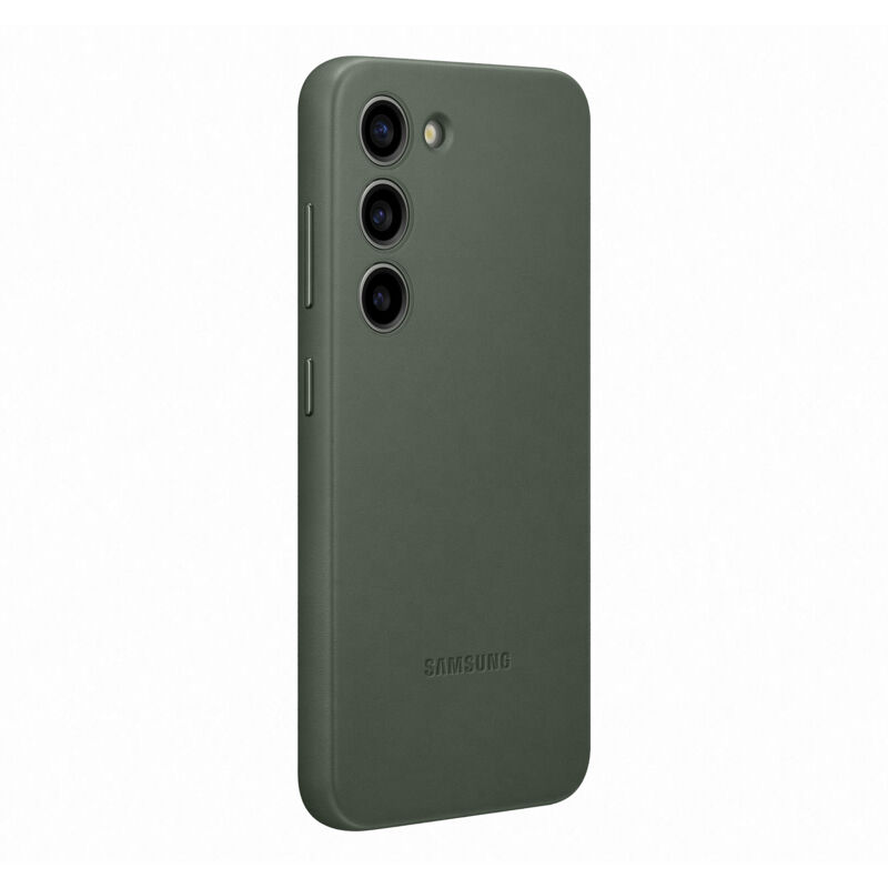 Samsung - Coque en cuir pour Galaxy S23 5G Vert
