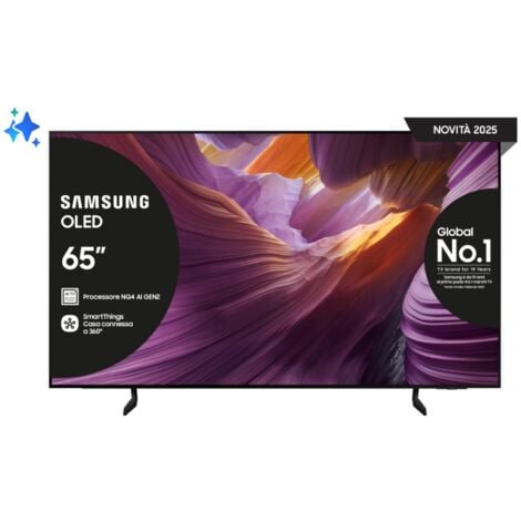 Samsung TV OLED 65" 4K Smart TV QE65S85FAEXZT con HDR10, 120Hz, Dolby Atmos e 4 HDMI, Modello 2025