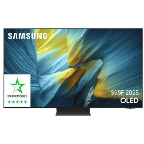 Samsung – TV OLED 65 pouces 4K – Dalle Glare Free – Processeur NQ4 AI Gen3 – Compatible HDR10+ et Dolby Atmos – Design ultra-fin 11mm - TQ65S95FATXXC